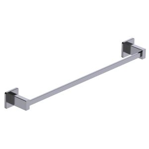 Imex - toallero para baño sin taladro 50cm negro serie technic