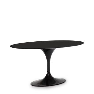 Mesa comedor 150x120x75 dm negro, aluminio negro