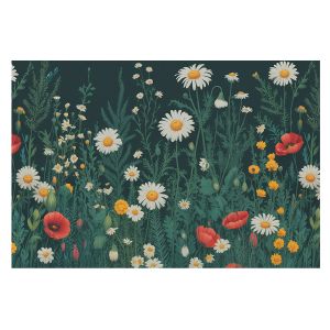 Papel pintado tejido no tejido 250x250 flores silvestres tulup