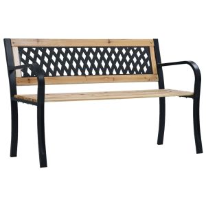 vidaXL banco de jardín de madera 120 cm