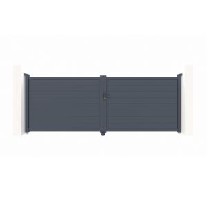 Pack puerta automática abatible eiger 4m h.140cm + motor hicker b200
