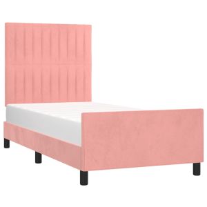 vidaXL estructura de cama sin colchón terciopelo rosa 80x200 cm