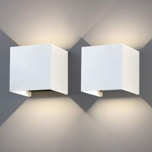 Aplique de pared 2 uds. Aluminio regulable 12 w 4000 k blanco