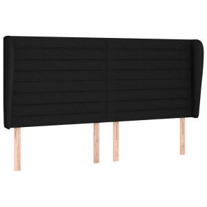 vidaXL cabecero con orejas de tela negro 183x23x118/128 cm