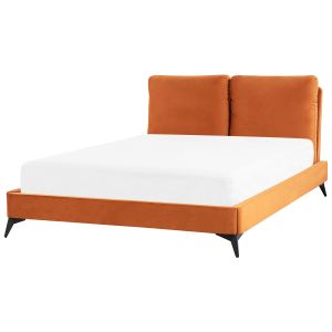 Cama terciopelo melle 140 x 200 cm naranja