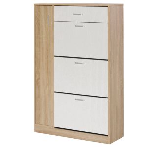 Zapatero 84x30x132cm color marrón Homcom, hogar - muebles de recibidor