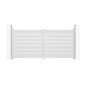 Puerta abatible de aluminio 3m vogel h.140cm blanco