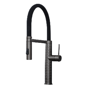 Architek mezclador de fregadero con alcachofa de ducha móvil gris gun metal