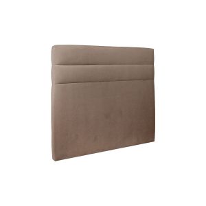 Cabecero 200 cm lines - tela terciopelo taupe - gris topo
