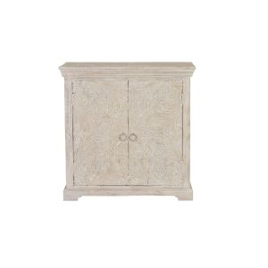 Cómoda de madera de mango en color blanco envejecido 90 cm
