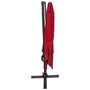 Parasol excéntrico molokai cuadrado  3x3m roja + funda