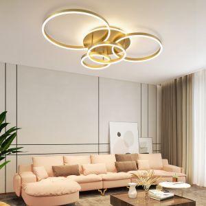 Nettlife plafon  de techo LED dorado  65x98