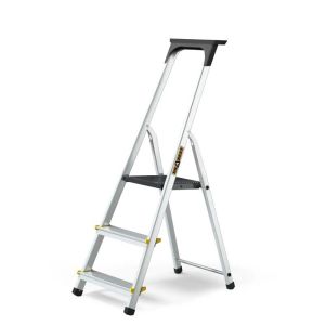 Escalera plegable de 5  peldaños + bandeja de herramientas