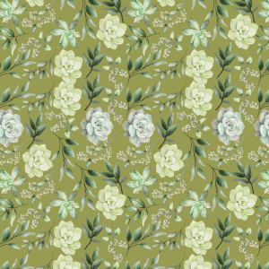 Papel pintado floral sucuelntas verdes 58cm ancho por 350cm alto