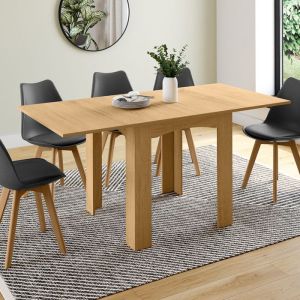 Mesa de comedor extensible de haya - 80-160 cm