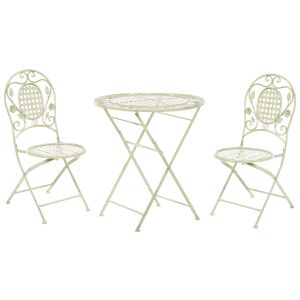 Conjunto de balcón plegable bivio metal verde claro