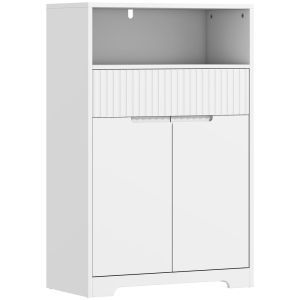 Columna de baño 60x30x91.5 cm mdf color blanco Homcom, hogar - baño