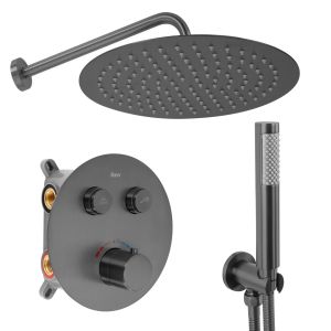 Rea juego de ducha oculto lungo titan + box, 36,5x25x9 cm