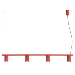 Arañas karbon 4 rojo aluminio 122x212x6.5cm