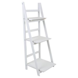Escalera estantería de madera lacado blanca 41x38x110/115h cm