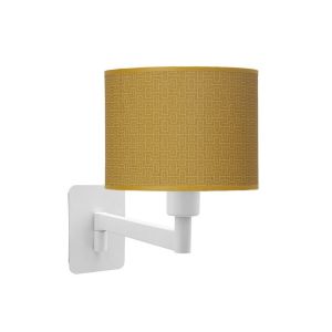 Aplique abatible moda 1xe14 blanco/amarillo 26x17x28 cm
