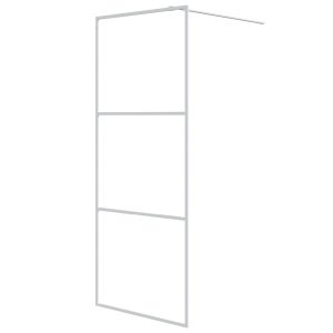 vidaXL mampara de ducha vidrio esg transparente blanco 80x195 cm