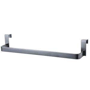Kibath toallero sin taladros de 36 cm acabado antracita mate de acero inox.