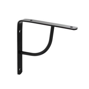 Escuadra de balda rei 1460 | 20x150x150 mm | negro mate
