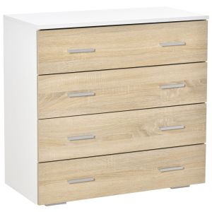 Cómoda 76x35x72 cm color marrón Homcom, hogar - muebles de dormitorio