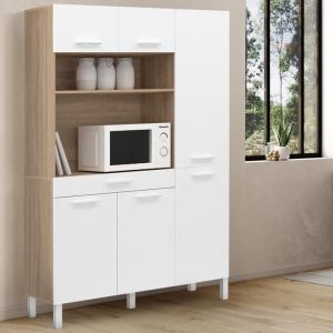 Columna de cocina en haya blanca - 120 cm