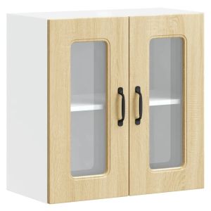 Armario de pared de cocina con puerta de cristal