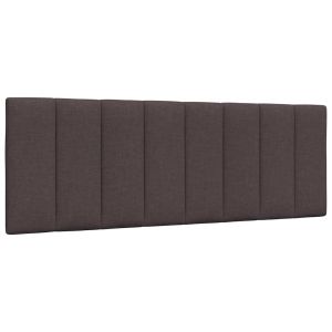 Cabecero de cama acolchado tela marrón oscuro 140 cm eso2737