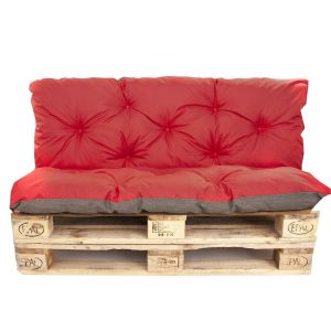 Cojines para palets de 120x60x40cm, cojines para sofá de jardín rojo