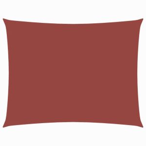 vidaXL toldo de vela rectangular tela oxford terracota 3,5x4,5 m