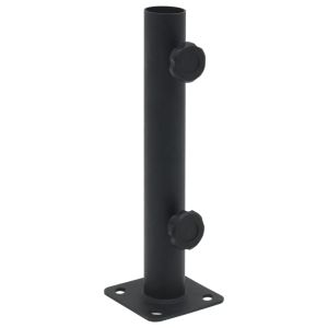 vidaXL base de sombrilla para mástil de ø32/34/38 mm acero negro mate