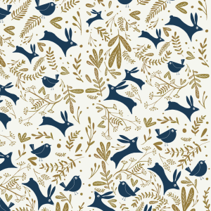 Papel pintado animal victoriano blanco 60cm por 300cm