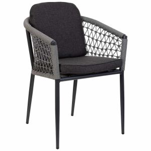 Silla de cuerda gris 57x62x79