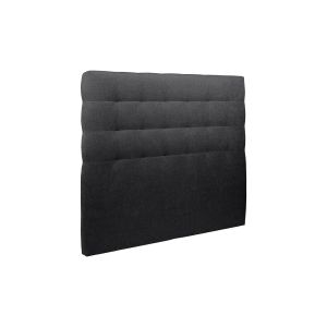 Cabecero acolchado de 150 cm - tela de lona natté negra - negro