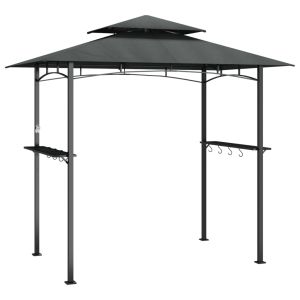 vidaXL cenador barbacoa estante lateral acero antracita 240x150x243 cm