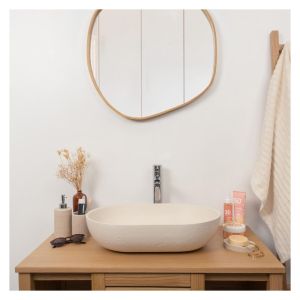 Lavabo de apoyo ovalado 53x35cm flore