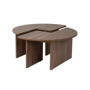 Mesa de centro de madera <<moira>> - 90 x 90 x 41 cm - nogal