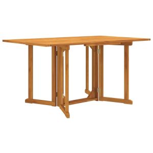 vidaXL mesa de jardín plegable butterfly madera de teca 150x90x75 cm