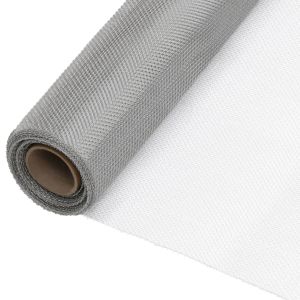 Malla mosquitera de acero inoxidable plateada 112x500 cm es5268