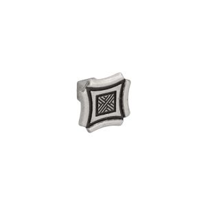 Pomo para muebles en zamac diámetro 34 x 24mm plata brillante lote de 6