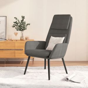 Sillón de relax de tela gris claro qweo7041