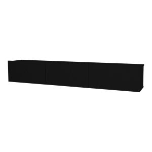 Mueble tv suspendido vihti aglomerado 180 x 31 x 30 cm - negro [en.casa]