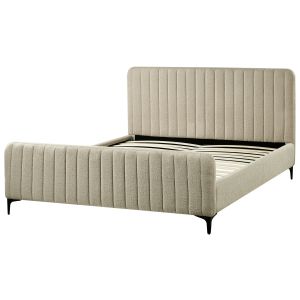 Cama bouclé lunan 160 x 200 cm beige