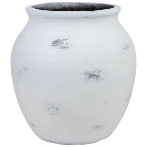 Macetero de fibra de vidrio blanco 47x47x48cm