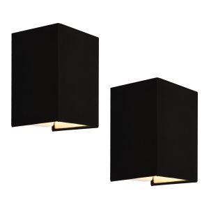Set de 2 apliques de pared forma angular E27