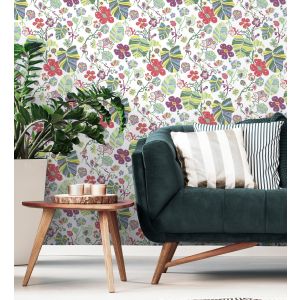 Papel pintado gaulan   de flores y hojas de jardín 5.23m²